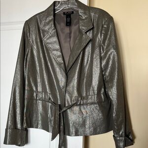 Axcess Shimmering Metallic Silver Blazer